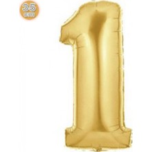 İKM Rakam Balon Folyo Küçük Boy 16 Inç  35 cm Gold 1