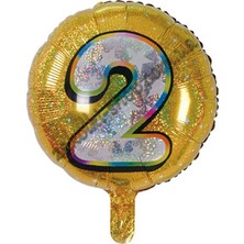 İkm Folyo Yuvarlak Rakam Balon Gold 2