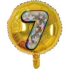 İKM Folyo Yuvarlak Rakam Balon Gold 7