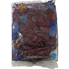 Hbk Bordo Metalik Balon 100 Adet