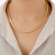 Gumush Gümüş Gold Pullu Arpa Zincir