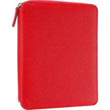 Victoria's Journals Sofia Zipper Folder Defter Çizgili Kırmızı