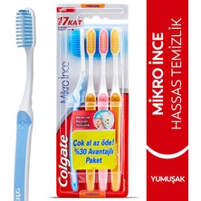 Colgate Mikro İnce Compact Diş Fırçası Yumuşak 4 Adet