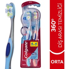 Colgate 360 Diş Arası Temizliği Diş Fırçası Orta 1+1