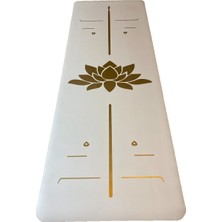 Yogatime Rubber Yoga/pilates Mat Golden Line 4 Mm. Lotus Beyaz
