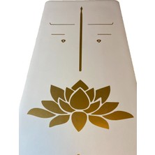 Yogatime Rubber Yoga/pilates Mat Golden Line 4 Mm. Lotus Beyaz