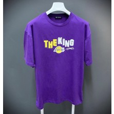 Amor Man Lakers Yüzde Yüz Pamuk Ter Tutmayan Oversize Bol Kesim Yeni Trend Erkek Tşört