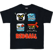 TakeTshirt Red Ball Çocuk Tişört Siyah Unisex