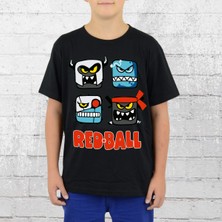 TakeTshirt Red Ball Çocuk Tişört Siyah Unisex
