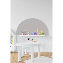 Msticker Bohem Tarzı Gri Yarım Daire Çocuk Bebek Odası Sticker (50X100 Cm)