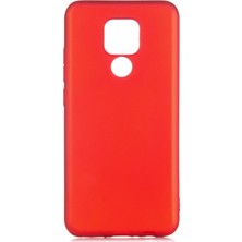 Hesaplı Dünya General Mobile GM20 Kılıf Mat Renkli Esnek Silikon Kırmızı Renk Prm