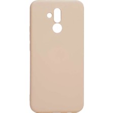 Hesaplı Dünya Huawei Mate 20 Lite Kılıf Mat Renkli Esnek Silikon Gold Renk Prm