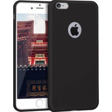 Hesaplı Dünya iPhone 7 Kılıf Mat Renkli Esnek Silikon Siyah Renk Prm