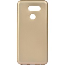 Hesaplı Dünya Lg K40S Kılıf Mat Renkli Esnek Silikon Gold Renk Prm
