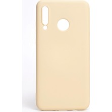 Hesaplı Dünya Huawei P30 Kılıf Mat Renkli Esnek Silikon Gold Renk Prm