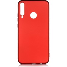 Hesaplı Dünya Huawei P40 Lite E Kılıf Mat Renkli Esnek Silikon Kırmızı Renk Prm