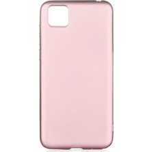 Hesaplı Dünya Huawei Y5P Kılıf Mat Renkli Esnek Silikon Rosegold Renk Prm