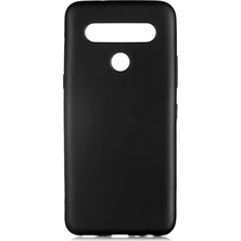 Hesaplı Dünya Lg K61 Kılıf Mat Renkli Esnek Silikon Siyah Renk Prm