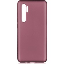 Hesaplı Dünya Xiaomi Mi Note 10 Lite Kılıf Mat Renkli Esnek Silikon Mürdüm Renk Prm