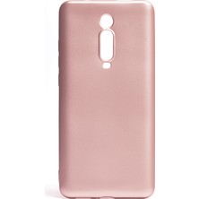 Hesaplı Dünya Xiaomi Mi 9t Kılıf Mat Renkli Esnek Silikon Rosegold Renk Prm