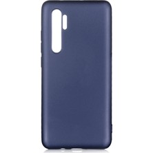 Hesaplı Dünya Xiaomi Mi Note 10 Lite Kılıf Mat Renkli Esnek Silikon Lacivert Renk Prm