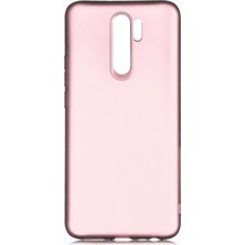 Hesaplı Dünya Xiaomi Redmi 9 Kılıf Mat Renkli Esnek Silikon Rosegold Renk Prm