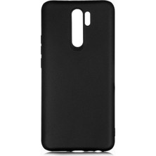 Hesaplı Dünya Xiaomi Redmi 9 Kılıf Mat Renkli Esnek Silikon Siyah Renk Prm