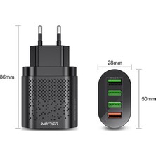 Uslion 4 Port 48W Qc 3.0 Hızlı Şarj Başlık Adaptörü