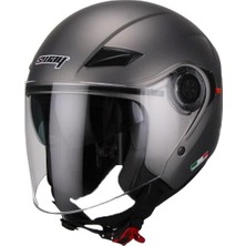 Sway Sw 702 B Yarım Camlı Kask Titanium Gri