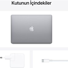 Apple Macbook Air M1 Çip 16GB 256GB Macos 13" Qhd Taşınabilir Bilgisayar Uzay Grisi - Z124116256-TQ6
