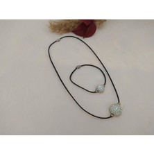 Hd Marketim Swarovski Taşlı Kaucuk Bileklikli Kolye