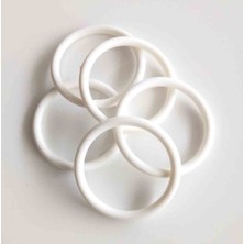 Angel Çanta Aksesuar 1 Adet 8 cm Plastik Halka Beyaz