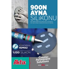 Akfix 900N Nötr Ayna Silikonu 280ml + Silikon Tabancası