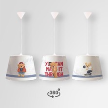 Popcorn Kids Teddy Bear Konik Sarkıt Aydınlatma (Large)
