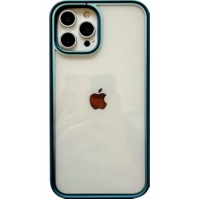 Coverzone Apple iPhone 12 Kılıf Buzlu Arka Yüzey Ness Kapak Lacivert