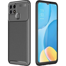 Coverzone Oppo A15S Kılıf Karbon Delüx Tpu Silikon Siyah
