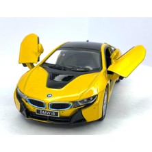 Kinsmart Bmw I8 - Çek Bırak 5inch. Lisanslı Model Araba, Oyuncak Araba 1:36