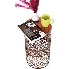 Venon Aydınlatma Venon Home Metal Modern Sehpa (250X480) Siyah Bakır Patine
