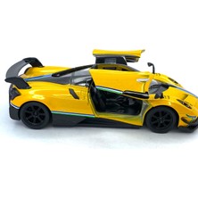 Kinsmart 2016 Pagani Huayra Bc (Şeritli) - Çek Bırak 5inch. Lisanslı Model Araba, Oyuncak Araba 1:38