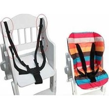 Ygz Baby 5 Noktalı Bebek Mama Koltuğu-Sandalye-Bebek Arabası Güvenlik Kemeri Emniyet Kemeri(2 Adet Omuz Pedi)