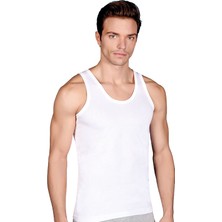 Berrak 3 Adet Beyaz Renk Penye Atlet %100 Pamuklu Erkek İç Giyim Konforlu ve Nefes Alabilir