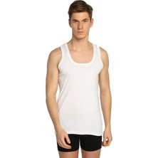 Gümüş 6 Adet Beyaz Renk Ribana Atlet