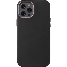 Coverzone Apple iPhone 12 Pro Max Kılıf Wireless Leadersafe Silikon Kapak Siyah