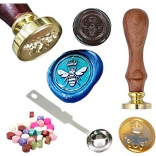 Profisher Mektup Damga Mühürü Taç & Arı + 30 Mühür Mumu + Eritme Kaşığı