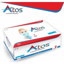 Atos Yumuşak Lastikli Telli Nonwoven Cerrahi Maske 250 Adet