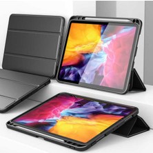 Case 4u Apple iPad Pro 12.9 2020 Kılıf 360 Tam Koruma Kapaklı Uyku Modlu Stand Özellikli Wlons Tablet Kılıf Yeşil