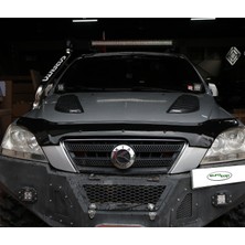Eurocap Kia Sorento Ön Kaput Koruma Rüzgarlığı 3mm Akrilik (Abs) Parlak Siyah Deflektör 2002-2006