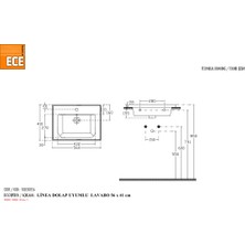 Ece Banyo Linea 56 cm Lavabo