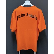 Amor Man Palm Angels Göğüs Sırt Baskılı Pamuk Bol Kesim Oversize Erkek Tşört