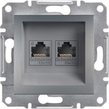 Schneider EPH4800162 Asfora Çelik 2XRJ45 Cat 6 Utp